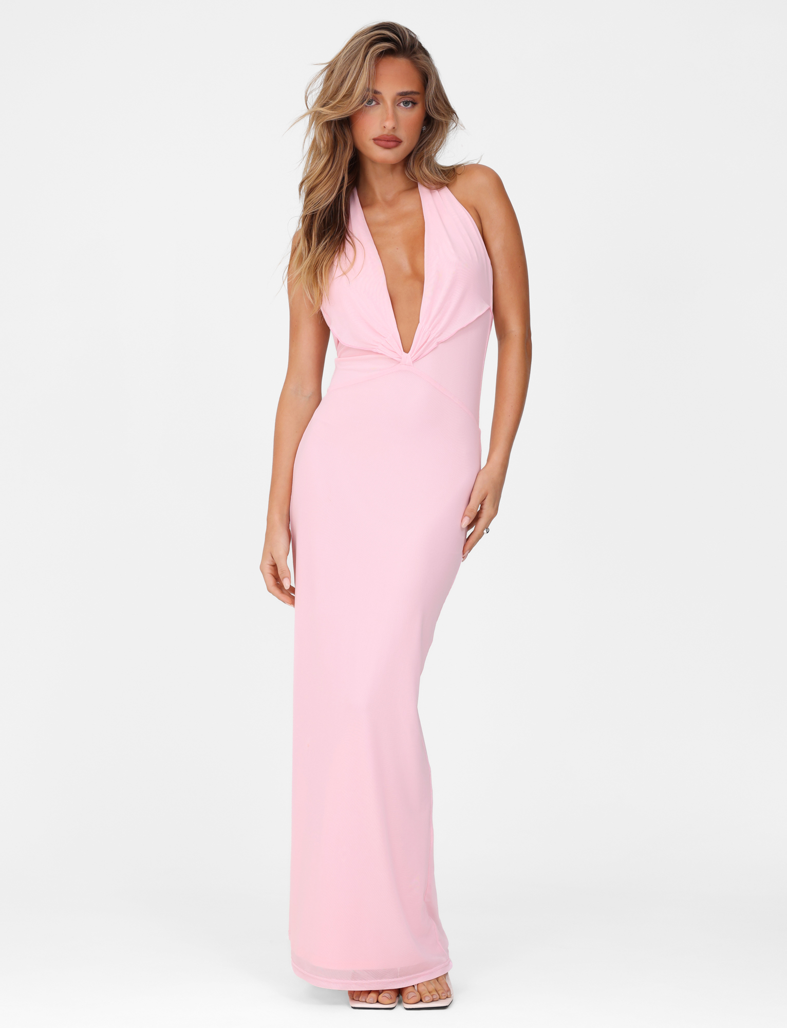 Baby Pink Cressida Maxi Dress - Flowy & Elegant
