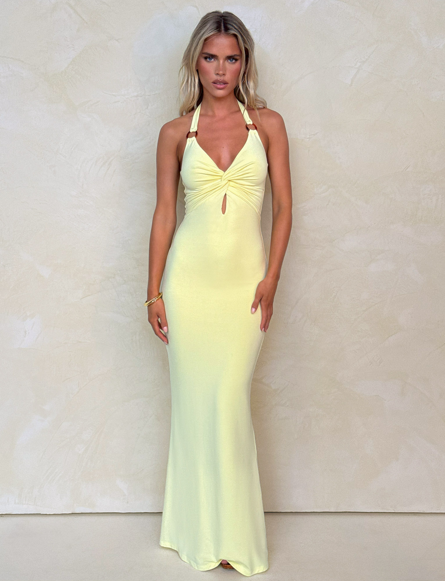 Zeneva Maxi Dress in Lemon - Flowy Summer Style