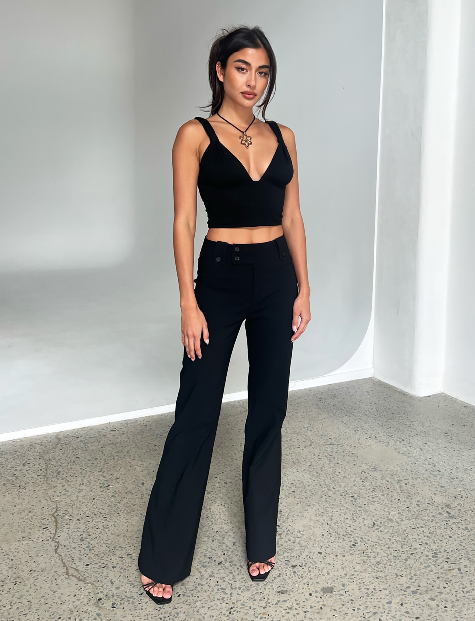 Kittie Black High-Rise Pants