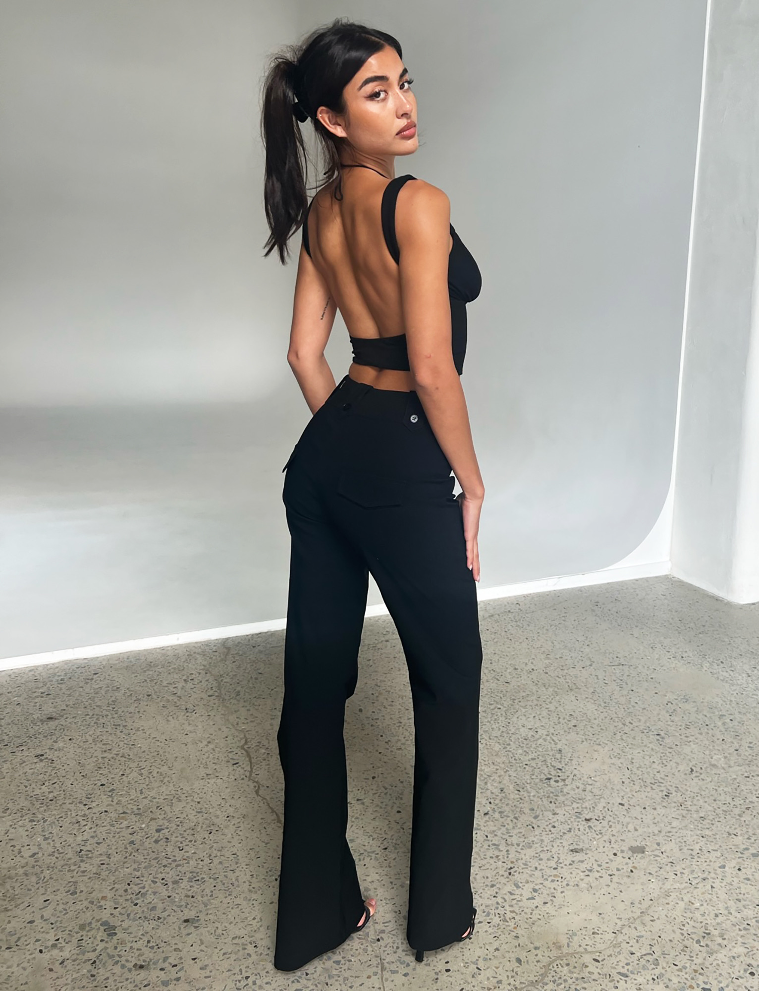 Kittie Black High-Rise Pants