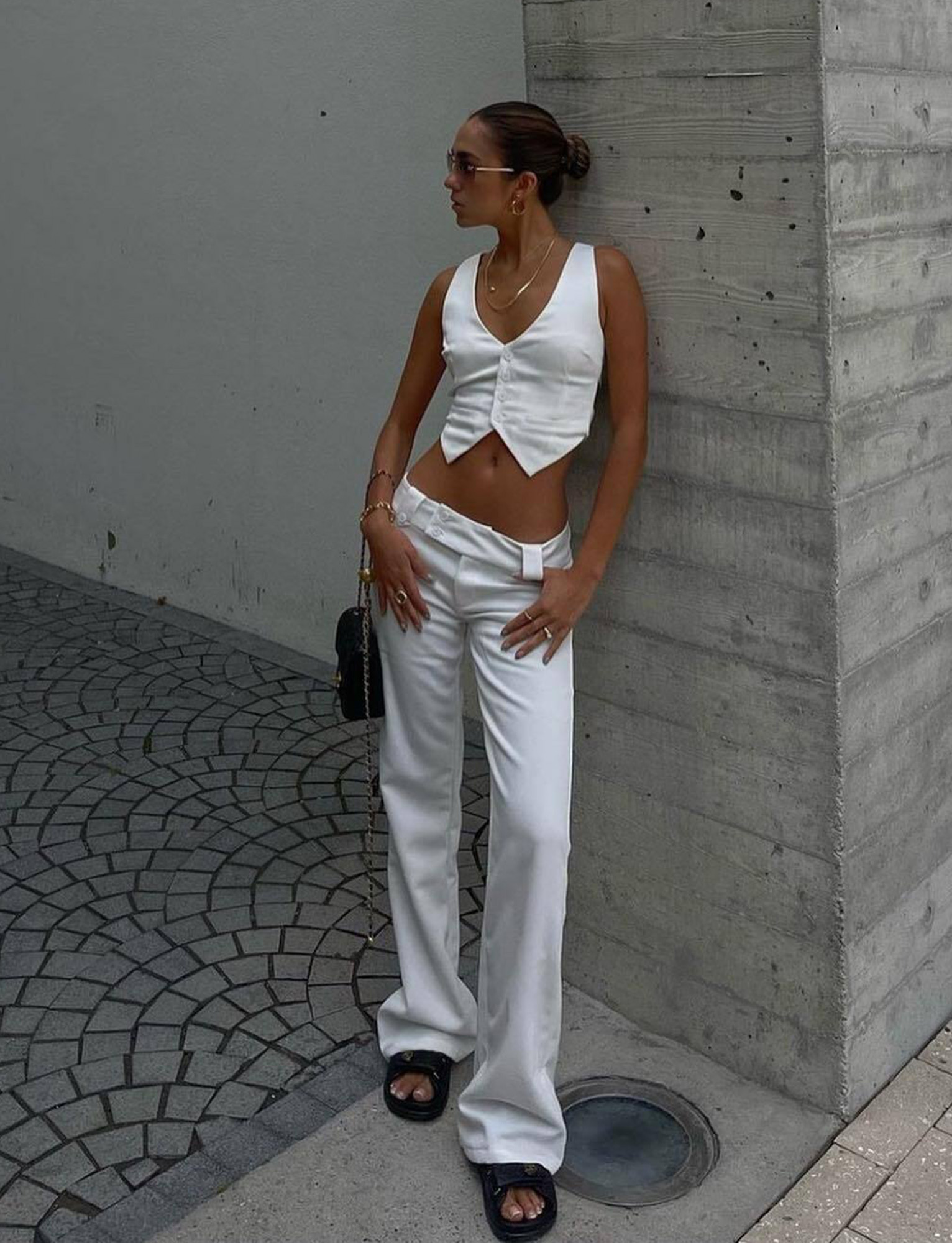 Cream Twill Pants by Kittie – Classic Comfort