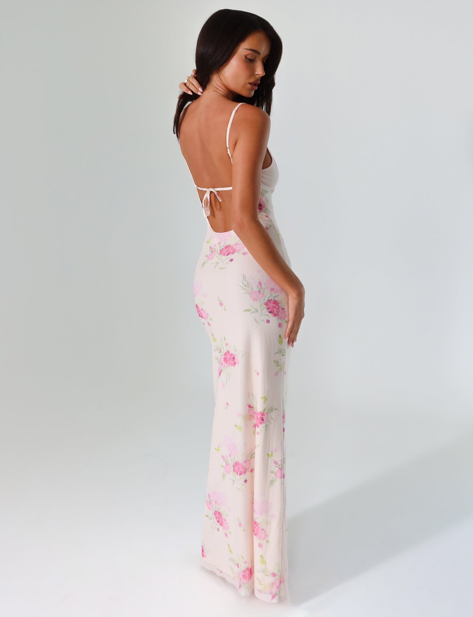 Osiris Pink Floral Watercolor Dress