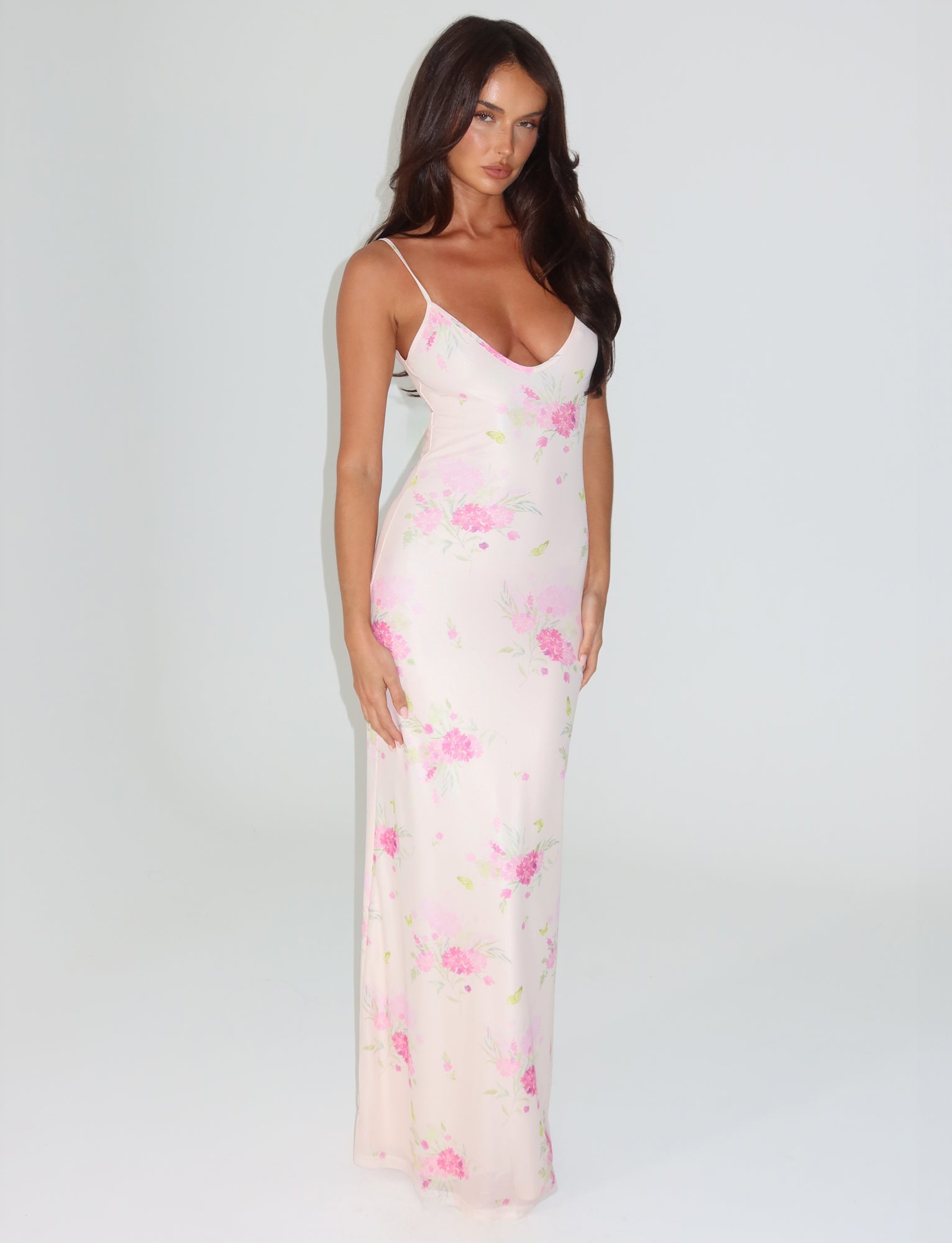 Osiris Pink Floral Watercolor Dress