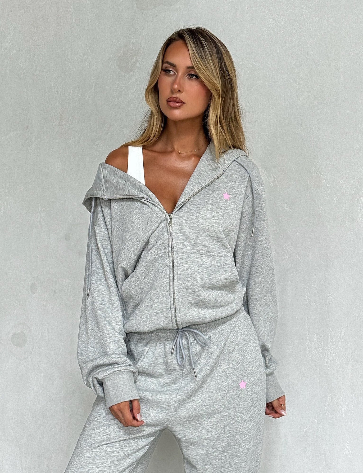 Alish Grey Marle Hoodie - Soft & Stylish Pullover