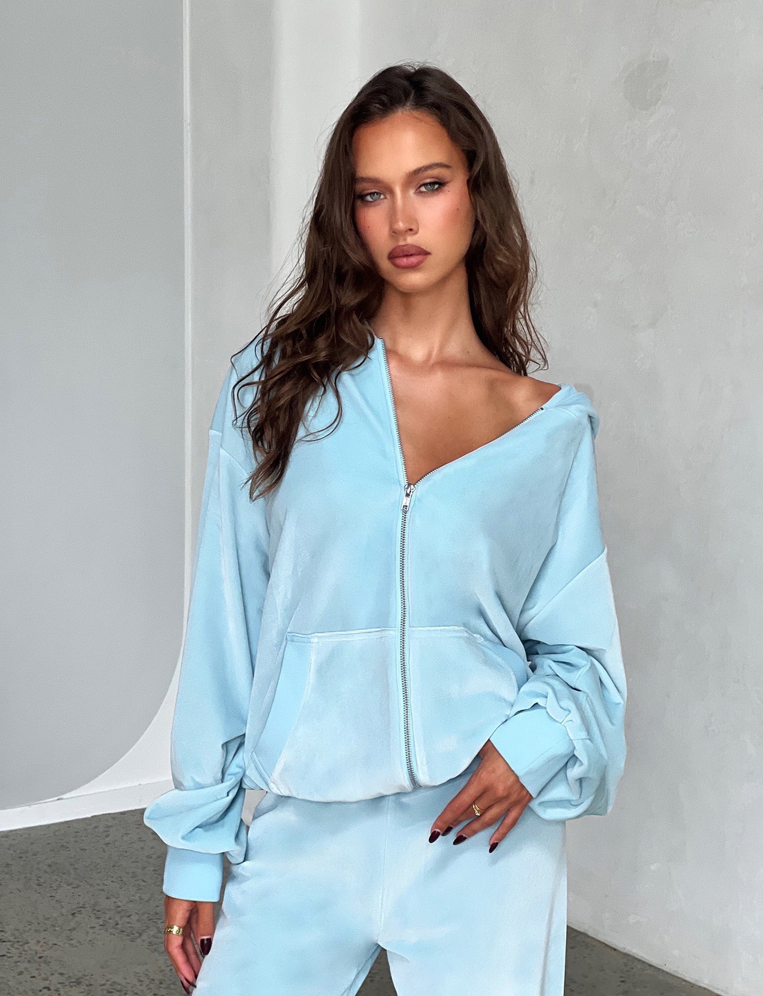 Baby Blue Ericka Hoodie - Soft & Stylish Pullover