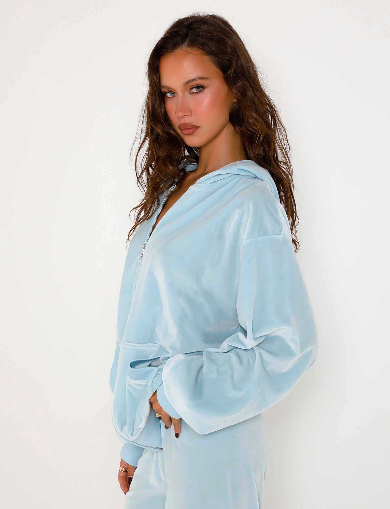 Baby Blue Ericka Hoodie - Soft & Stylish Pullover