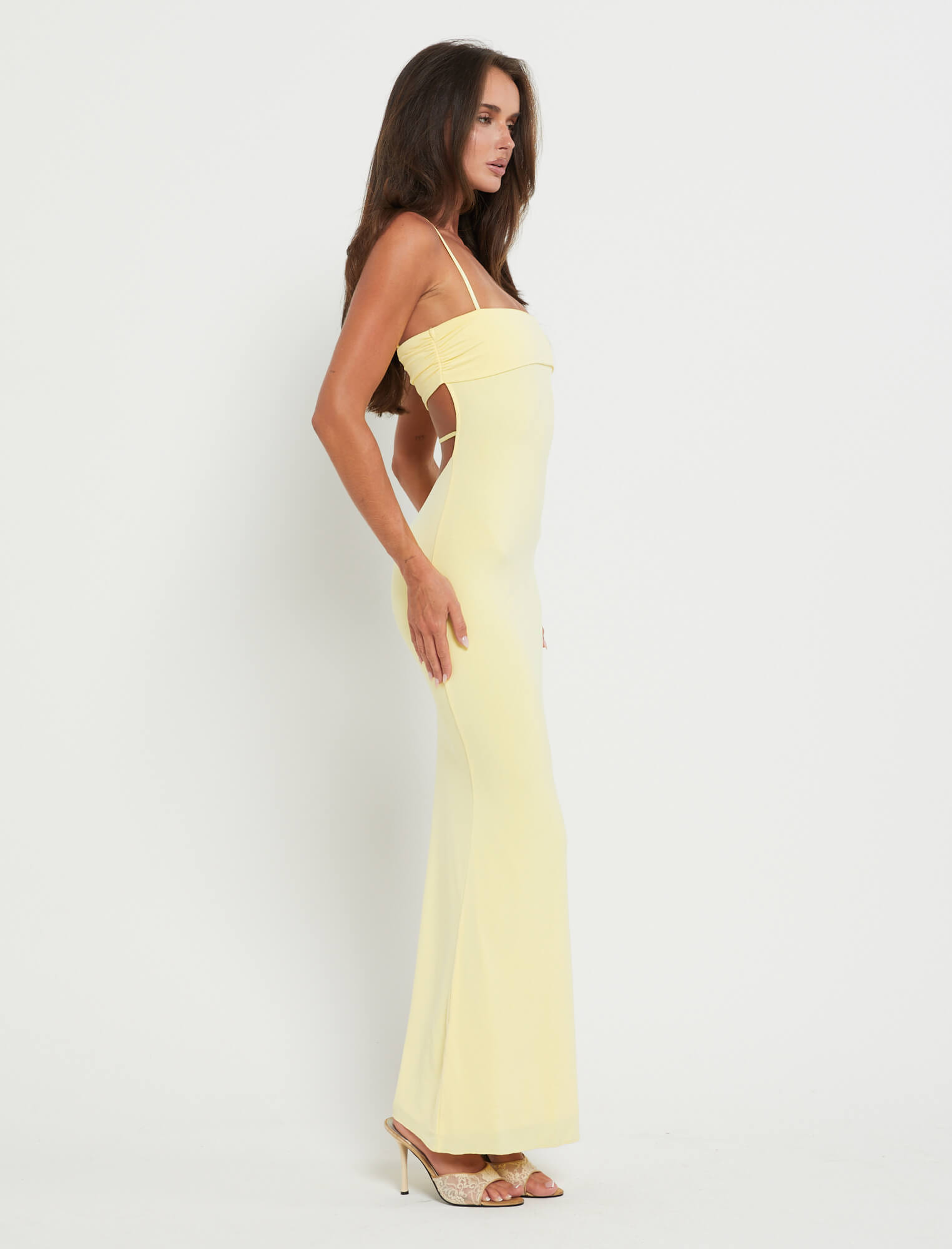 Pastel Citrus Yellow Cara Dress – Lightweight & Stylish