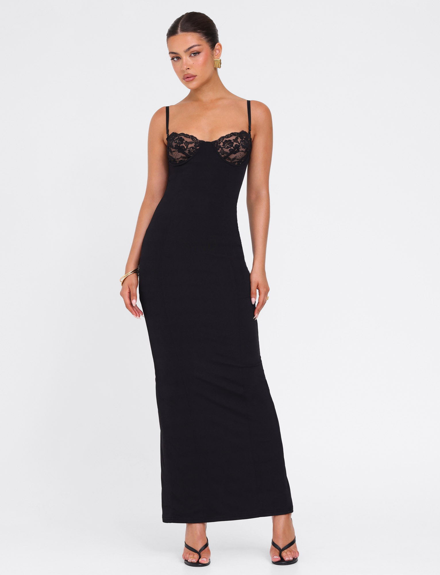 Allura Black Maxi Dress – Elegant & Flowy