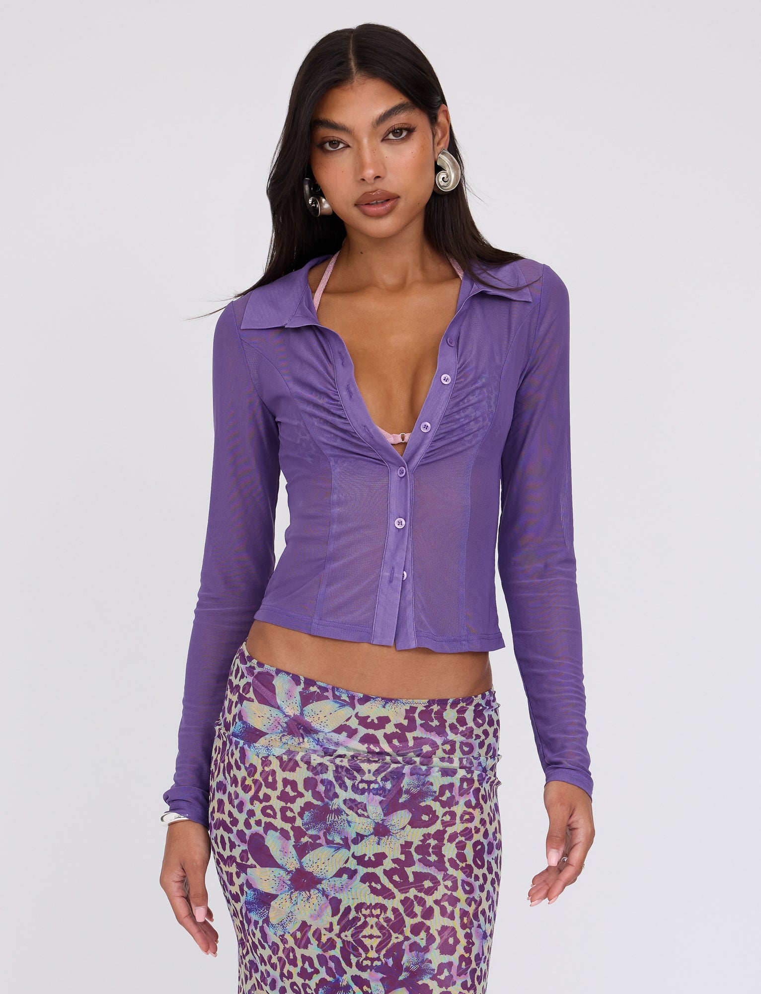 Ahling Purple Long Sleeve Shirt